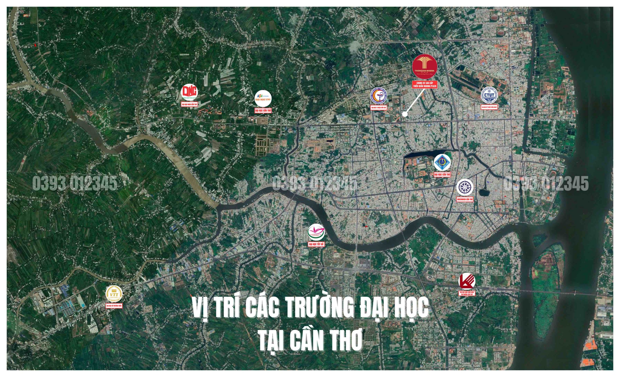 VỊ TRÍ CÁC TRƯỜNG ĐẠI HỌC TẠI CẦN THƠ - 0393 012345